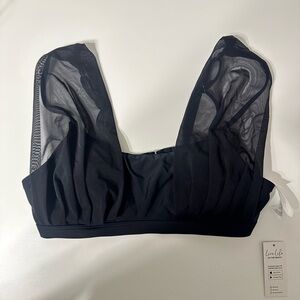 Cupshe Black Sheer Swim Suit Top